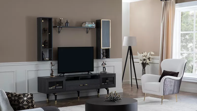 Black gold tv ünitesi
