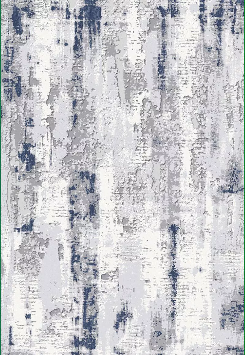 PERA MAVİ GRİ KADİFEMSİ YÜZEY POLYESTER HALI 25266A MAVİ E